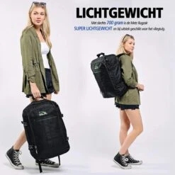 CabinMax Metz Reistas– Handbagage 44L- Rugzak – Schooltas - Backpack 55x40x20cm – Lichtgewicht - Zwart (MZ BK) -Mode Bagage Winkel 1200x1200 856