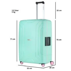 CarryOn Steward TSA Reiskoffer - 75cm Trolley Met Kliksloten - Dubbele Wielen - Mint -Mode Bagage Winkel 1200x1200 95