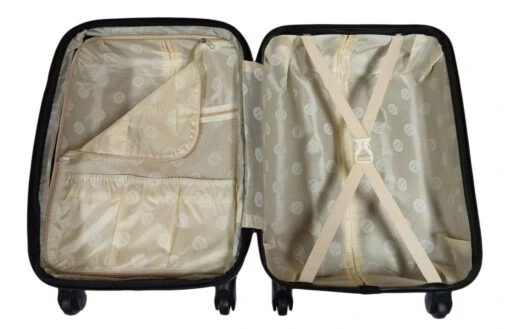 SB Travelbags 'Expandable' Handbagage Koffer 53cm 4 Wielen Trolley - Zilver -Mode Bagage Winkel