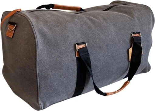 Reistas Canvas Deluxe | 50 Liter Weekendtas | 56 X 32 X 30cm | Reistas | Sport Tas| Grijs -Mode Bagage Winkel 1200x860 1