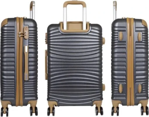 Monopol - Brisbane - Handbagage + BEATYCASE! - 100% Polycarbonaat - Antraciet - Maat XS / 25 Liter + 18 Liter -Mode Bagage Winkel 1200x941 1