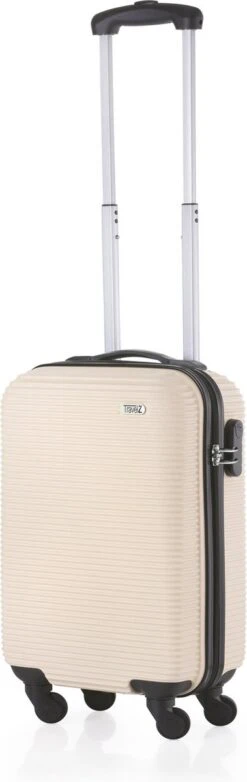 TravelZ Horizon Handbagagekoffer - 54cm Handbagage Trolley Met Gevoerde Binnenkant - Champagne -Mode Bagage Winkel 379x1200