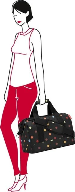 Reisenthel Allrounder M Reistas Sporttas - Maat M - 18L - Dots Zwart -Mode Bagage Winkel 472x1200 2