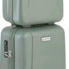 CarryOn Skyhopper Handbagage En Beautycase - 55cm TSA Trolley En Make-up Koffer - Olijf -Mode Bagage Winkel 483x1200