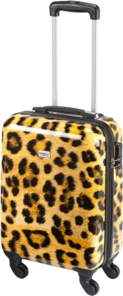 Princess Traveller Animal Print - Handbagagekoffer - Leopard - Small - 55cm -Mode Bagage Winkel 498x1200 1