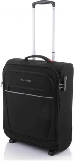 Travelite Cabin 2 Wheel Trolley Black -Mode Bagage Winkel 557x1200