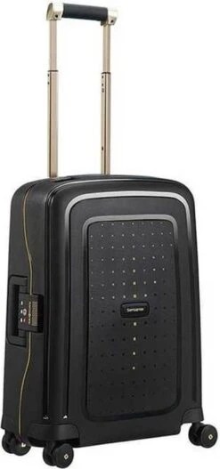 Samsonite Reiskoffer - S'Cure Dlx Spinner 55/20 (Handbagage) Black/Gold Deluscious -Mode Bagage Winkel 562x1200