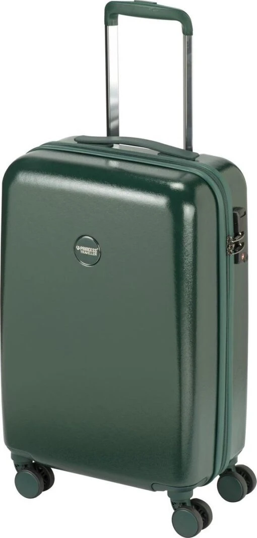 Princess Traveller Harlem - Handbaggage Koffer - Groen - S - 55cm -Mode Bagage Winkel 574x1200 1