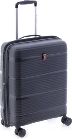 Gladiator Bionic S Handbagage Koffer Expandable - 55 Cm - TSA Slot - Zwart -Mode Bagage Winkel 623x1200