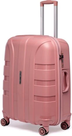 ©TROLLEYZ - Paris No.5 - Reiskoffer - 69cm Met TSA Slot - Dubbele Wielen - 360° Spinners - 100% Polypropyleen - Reiskoffer In Rose Blush -Mode Bagage Winkel 634x1200 1