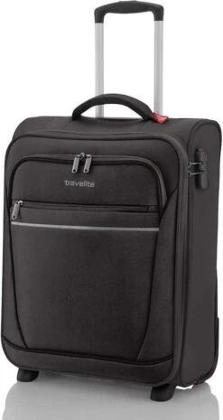 Travelite Cabin 2 Wheel Trolley Black -Mode Bagage Winkel 638x1200 1