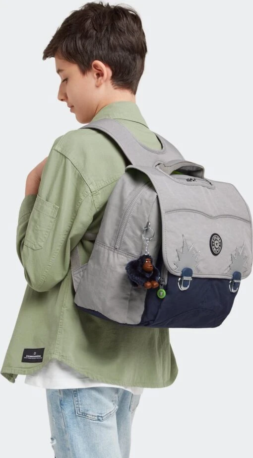 Kipling Iniko Rugzak - Playful Grey -Mode Bagage Winkel 664x1200 6