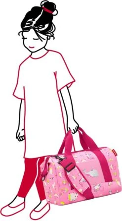 Reisenthel Allrounder M Kids Reistas - Kind - Maat M - 18L - ABC Friends Pink Roze -Mode Bagage Winkel 665x1200 2