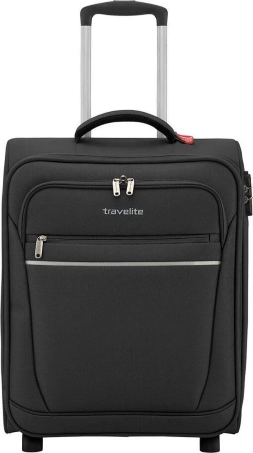 Travelite Cabin 2 Wheel Trolley Black -Mode Bagage Winkel 670x1200 1