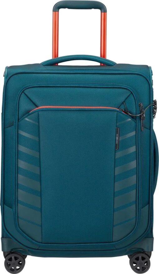 Samsonite Reiskoffer Met Laptopvak - Respark Spinner 55/20 Strict (Handbagage) Grey Print -Mode Bagage Winkel