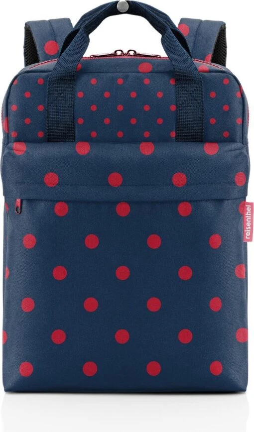 Reisenthel Allday Backpack M Rugzak - 15L - Mixed Dots Red Rood -Mode Bagage Winkel 705x1200 5