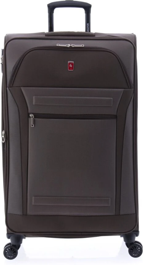 Gladiator Siroco L Grote Koffer 78 Cm - 115 Liter - Expandable - TSA Slot - Bruin -Mode Bagage Winkel 710x1200 1