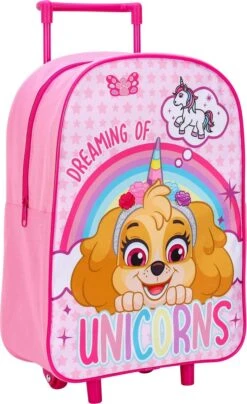 Paw Patrol SKYE Unicorn Eenhoorn Trolley Koffertje Vakantie Logeren Tripjes Roze Regenboog -Mode Bagage Winkel 734x1200 1