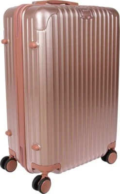 Royal Swiss - Kofferset - Cijferslot- Lichtgewicht Koffer - 4 Wielen- Rosé Gold -Mode Bagage Winkel 741x1200