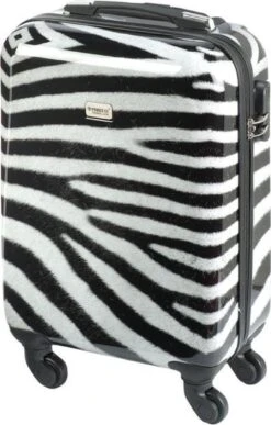 Princess Traveller Animal Print - Handbagagekoffer - Zebra - Small - 55cm -Mode Bagage Winkel 766x1200 1