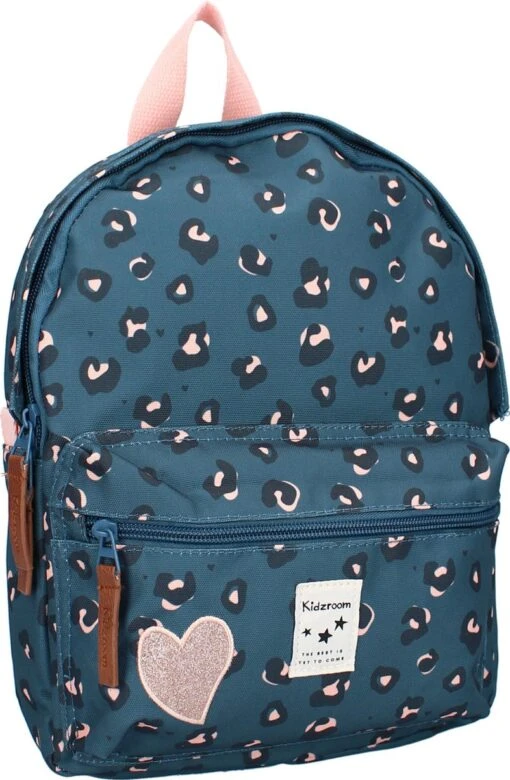 Kidzroom Attitude - Rugzak - 2 T/m 6 Jaar - Blauw - Panterprint -Mode Bagage Winkel 785x1200 1