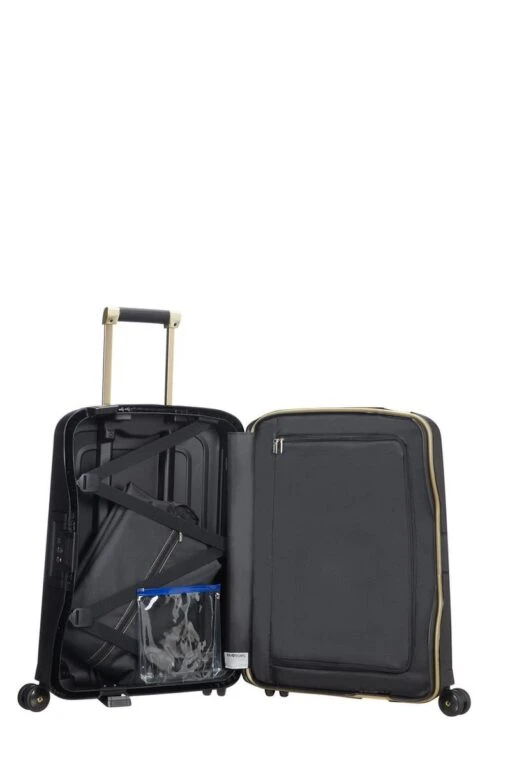 Samsonite Reiskoffer - S'Cure Dlx Spinner 55/20 (Handbagage) Black/Gold Deluscious -Mode Bagage Winkel 799x1200 32