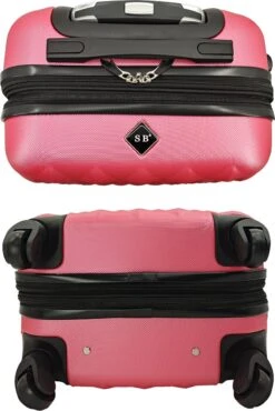 SB Travelbags Kofferset - 2 Delige 'Expandable' Koffer - Roze - 65cm/55cm -Mode Bagage Winkel 802x1200 4