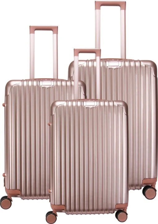 Royal Swiss - Kofferset - Cijferslot- Lichtgewicht Koffer - 4 Wielen- Rosé Gold -Mode Bagage Winkel 844x1200 3