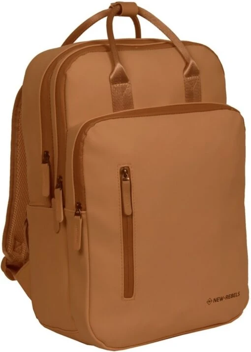 New Rebels® William - Rugtas - Bruin - Waterafstotend - 15.6151413121087 - 20L - 28x16x44cm - Rugzak / Backpack -Mode Bagage Winkel 857x1200 10