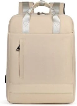 Merkloos Waterdichte Rugzak Inclusief Usb Oplaadstation - Laptoptas 15,6 Inch - Schooltas - Beige - Multifucntioneel -Mode Bagage Winkel 873x1200 1