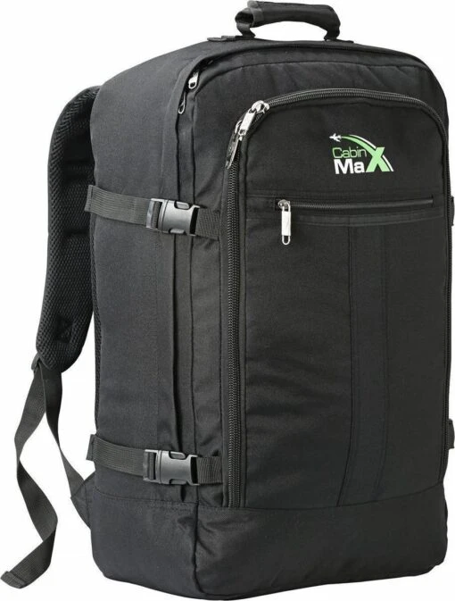 CabinMax Metz Reistas– Handbagage 44L- Rugzak – Schooltas - Backpack 55x40x20cm – Lichtgewicht - Zwart (MZ BK) -Mode Bagage Winkel 909x1200 2