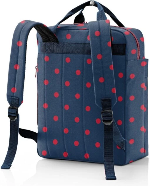 Reisenthel Allday Backpack M Rugzak - 15L - Mixed Dots Red Rood -Mode Bagage Winkel 964x1200 1