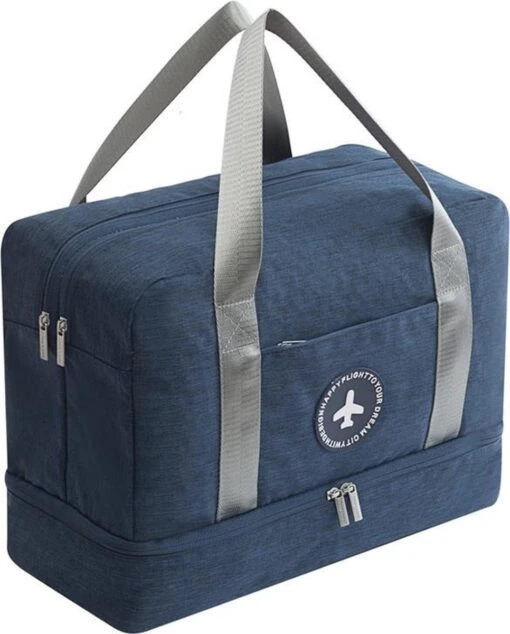 Merkloos Handbagage Reistas – Waterdicht Vak – Vak Voor Schoenen – Vak Voor Overige Spullen – Navy -Mode Bagage Winkel 966x1200 1