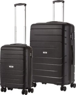 TravelZ Big Bars Kofferset - Trolleyset TSA 2-delig - Handbagage En Groot - Zwart -Mode Bagage Winkel 967x1200 1