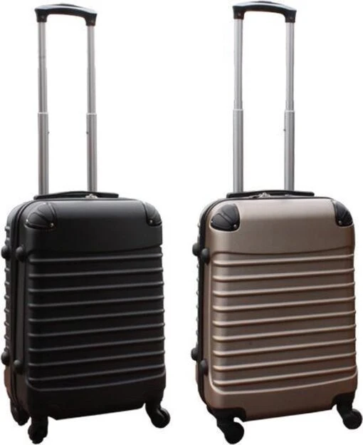 Travelerz Kofferset 2 Delig ABS Handbagage Koffers - Met Cijferslot - 39 Liter - Zwart - Goud -Mode Bagage Winkel 980x1200 1