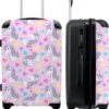 NoBoringSuitcases.com® Koffer Groot - Eenhoorn - Meisje - Patroon - Hartje - Trolley Koffer Met TSA-slot - Met Wielen - 90 Liter - Reiskoffer - 66 Cm -Mode Bagage Winkel 985x1200 6