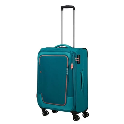 American Tourister Pulsonic Spinner 68 EXP Stone Teal -Mode Bagage Winkel image 1110