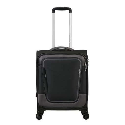 American Tourister Pulsonic Spinner 55 EXP Asphalt Black -Mode Bagage Winkel image 1127