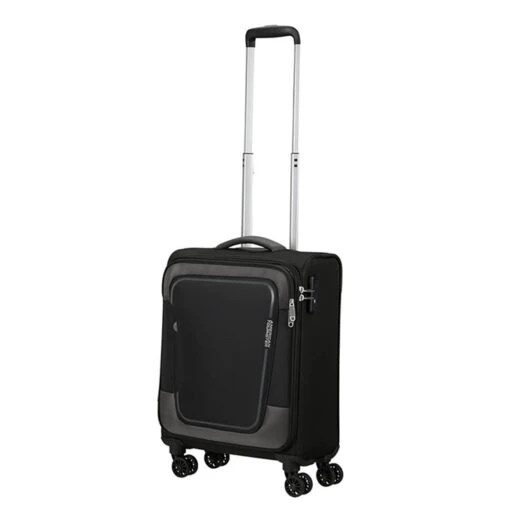 American Tourister Pulsonic Spinner 55 EXP Asphalt Black -Mode Bagage Winkel image 1129