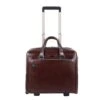 Piquadro Black Square Briefcase With Wheels Brown -Mode Bagage Winkel image 1317