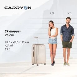 CarryOn Skyhopper 55 + 78 Set Champagne -Mode Bagage Winkel image 172