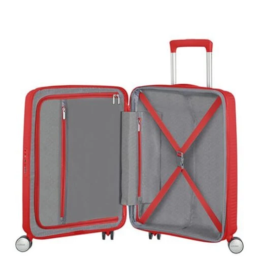 American Tourister Soundbox Spinner 55 Expandable Coral Red -Mode Bagage Winkel image 19