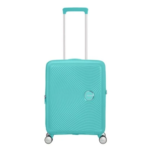 American Tourister Soundbox Spinner 55 Expandable Poolside Blue -Mode Bagage Winkel image 672