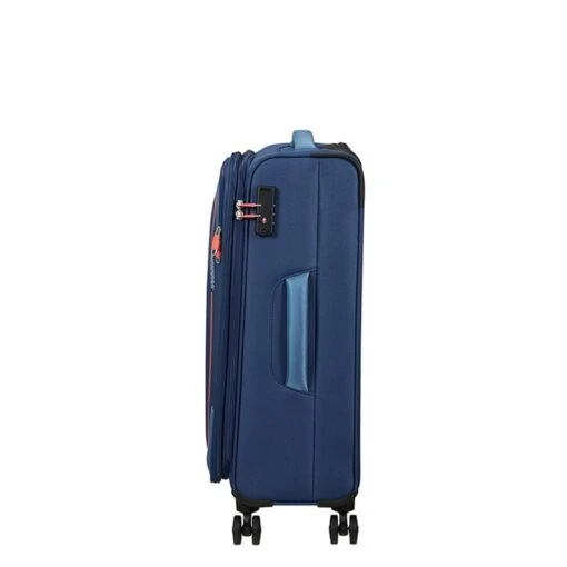 American Tourister Pulsonic Spinner 68 EXP Combat Navy -Mode Bagage Winkel image 943